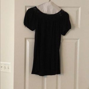 Black Lace Detail Top